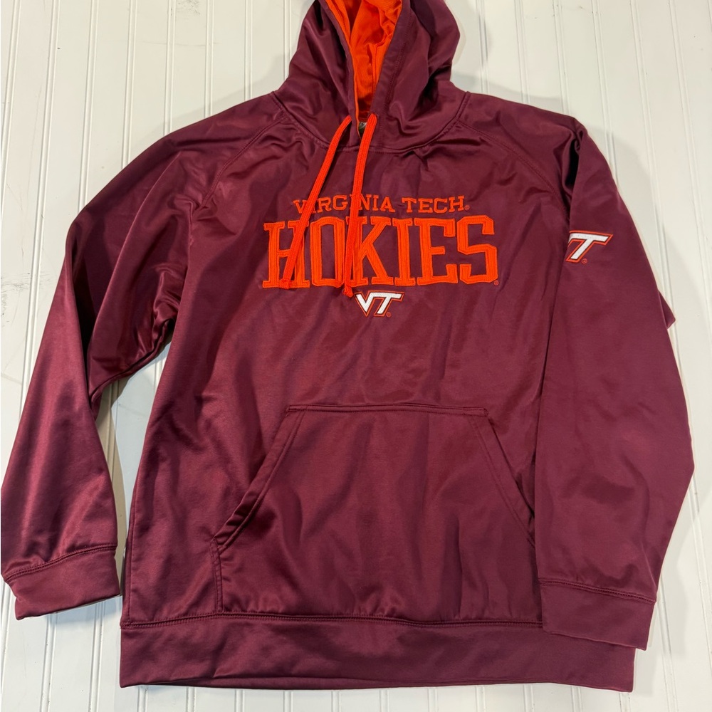 Virginia Tech Hokies Hoodie Large‎ Sweatshirt Pullover Knights Apparel Football